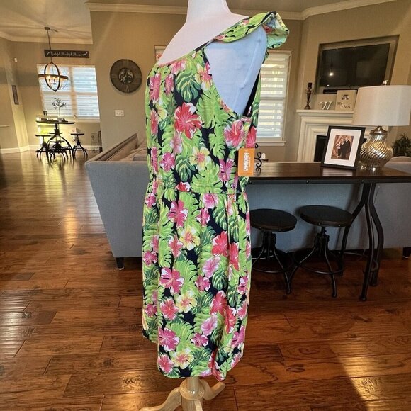 NWT $75 Gymboree Tropical Flutter Linen Dress Adult Women's XXL Aloha Tidal - Picture 6 of 16
